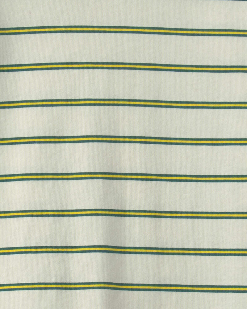 Gar&ccedil;ons - T-shirt manches longues &agrave; rayures &ndash; Cr&egrave;me/Bleu, image 2 sur 2 diapositives