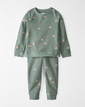 Toddler 2-Piece Organic Cotton Waffle Knit Top & Pant Set, 