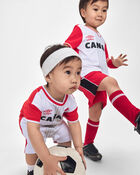 Toddler Umbro Canada Mesh Soccer Shorts - Red/White/Black, image 3 of 8 slides
