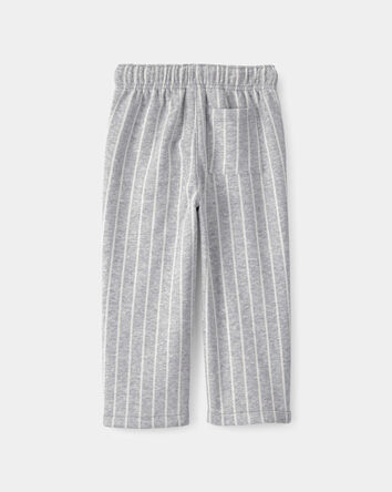 Tout-petit - Pantalons en jersey fran&ccedil;ais ray&eacute;s - Gris/Blanc, 