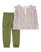 Baby 2-Piece Floral Top & Pant Set, image 1 of 4 slides