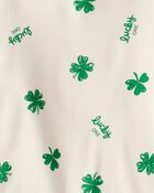 B&eacute;b&eacute; - Pyjamas ajust&eacute;s en coton 100 % pour la f&ecirc;te de la Saint-Patrick - Ivoire, image 2 sur 2 diapositives