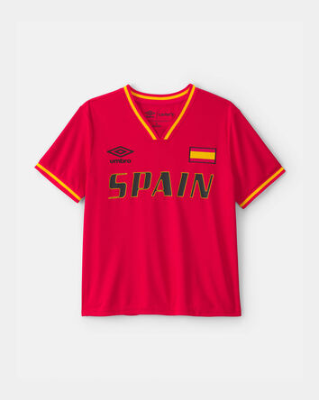 Kids 2-Piece Umbro Spain Soccer Jersey & Short Set - Red/Yellow/Black, 