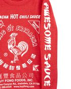 Kid Sriracha Long-Sleeve Graphic Tee - Red, image 2 of 4 slides