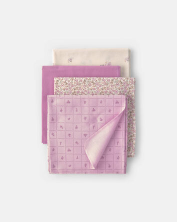 Baby Girl 4-Pack Floral Receiving Blankets - Purple, 