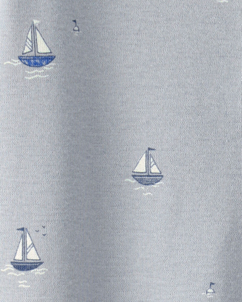 Baby Organic Cotton Sleep & Play Pyjama in Sail Away Print, image 4 of 5 slides