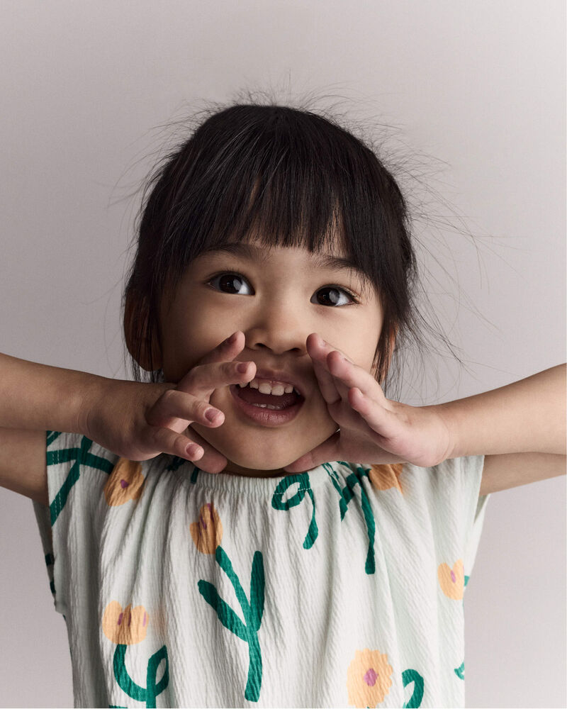 Toddler Girl Avenue Twirl&trade; Dress in Floral Print - Light Green, image 6 of 6 slides