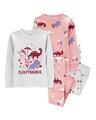 Toddler 4-Piece Dinosaur Pyjamas, image 1 of 4 slides