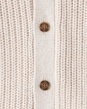 Boys Long-Sleeve Cardigan Sweater - Ivory, 