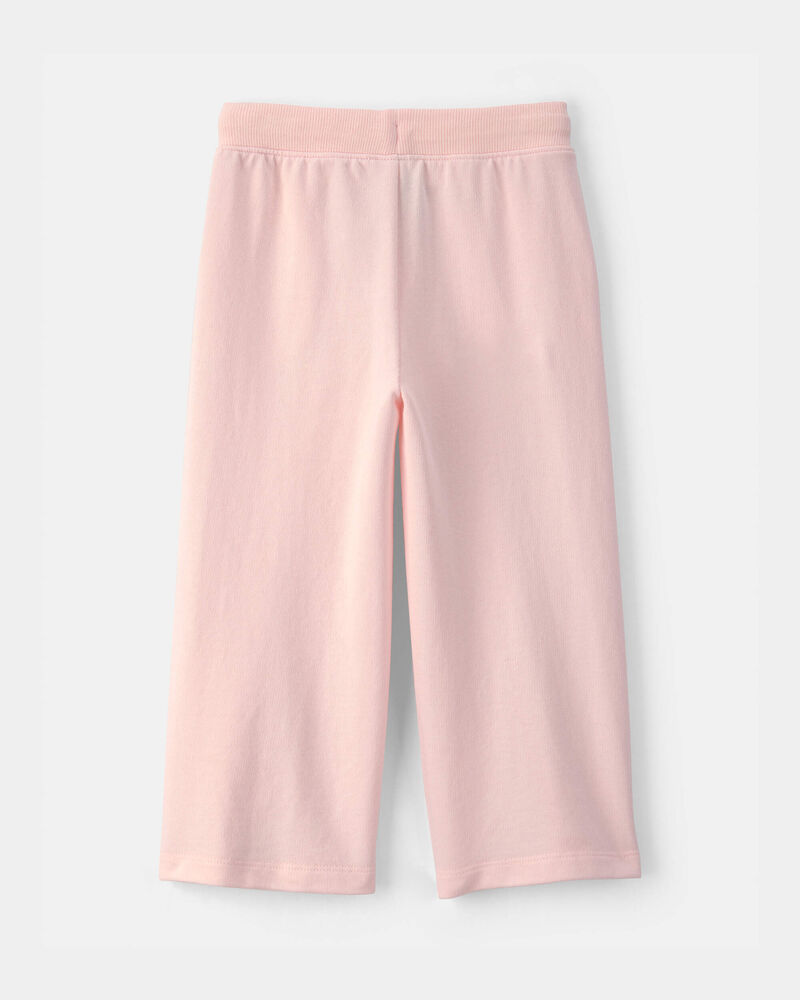 Tout-petit fille - Pantalon en jersey bouclette &agrave; cordon de serrage - Rose, image 2 sur 3 diapositives