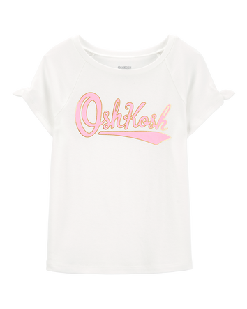Kid OshKosh Logo Tie-Sleeve Tee, 