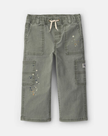 Tout-petit gar&ccedil;on - Pantalon menuisier jambe large &agrave; motif d&rsquo;&eacute;claboussures - Vert , 