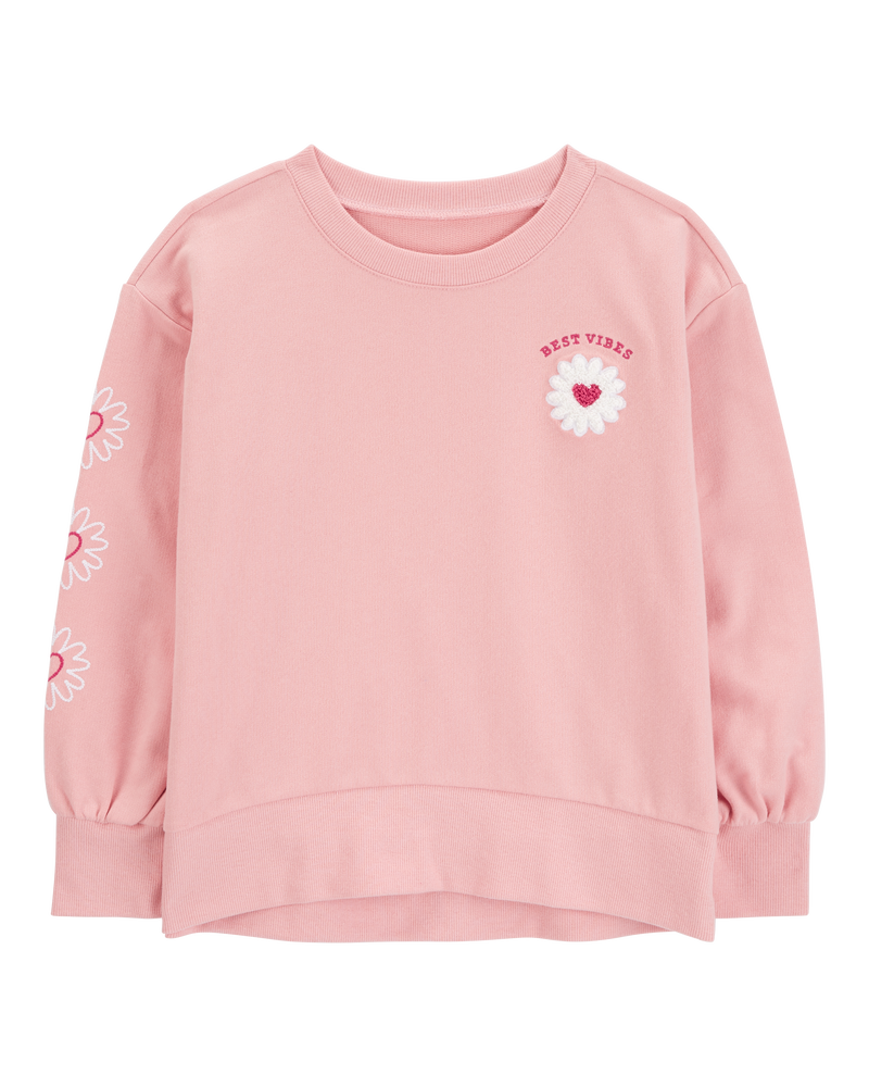 Kid Best Vibes Crew Neck Pullover, image 1 of 4 slides