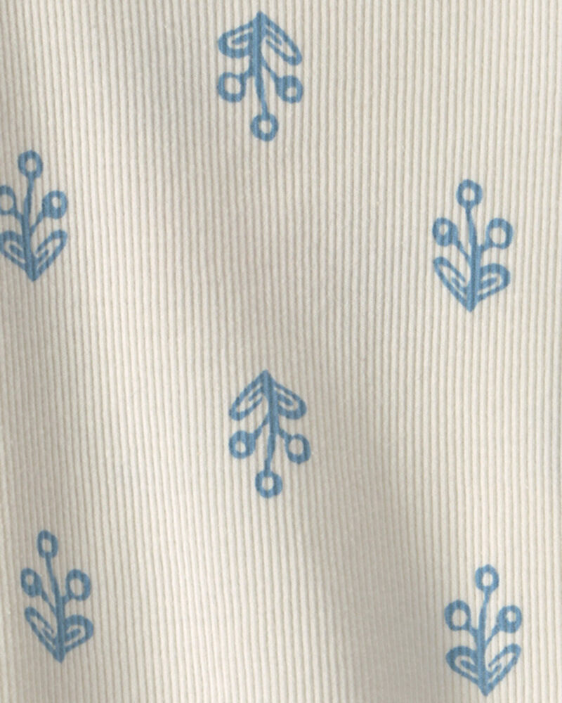 B&eacute;b&eacute; fille - T-shirt c&ocirc;tel&eacute; &agrave; motif floral - Ivoire, image 2 sur 2 diapositives