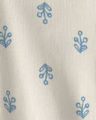 B&eacute;b&eacute; fille - T-shirt c&ocirc;tel&eacute; &agrave; motif floral - Ivoire, image 2 sur 2 diapositives