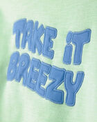 Toddler 'Take It Breezy' French Terry Pullover Sweatshirt - Green, image 3 of 5 slides