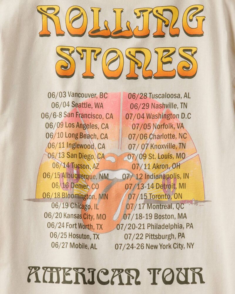 Jeune - T-shirt &agrave; manches courtes Rolling Stones - Cr&egrave;me, image 4 sur 5 diapositives