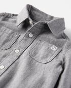 Baby Organic Cotton Cozy Flannel Button-Front Shirt, image 2 of 4 slides