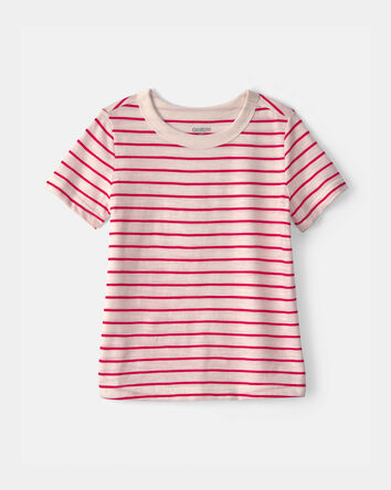 Tout-petit - T-shirt &agrave; rayures - Rouge/Ivoire, 