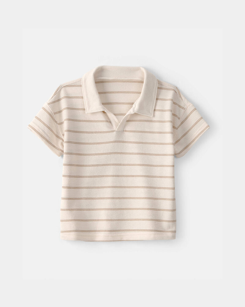 Tout-petit gar&ccedil;on - Polo &agrave; rayures - Cr&egrave;me, image 1 sur 2 diapositives