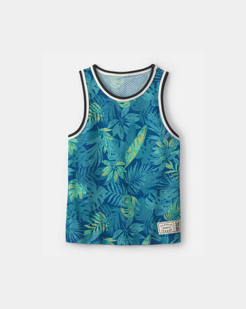 Boys Palm Mesh Muscle Tank - Teal, 