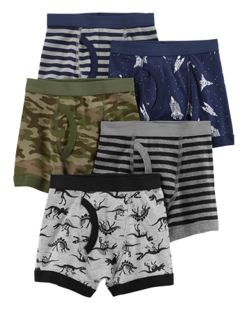 Boys 5-Pack Cotton Boxer Briefs , 