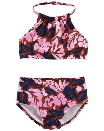 Floral Print 2-Piece Swimsuit, 