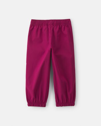 Toute-petite fille - Pantalon de jogging en popeline et boucle aux chevilles - Rouge, 