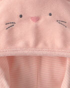Baby Girl Bunny Terry Robe - Pink, image 2 of 3 slides