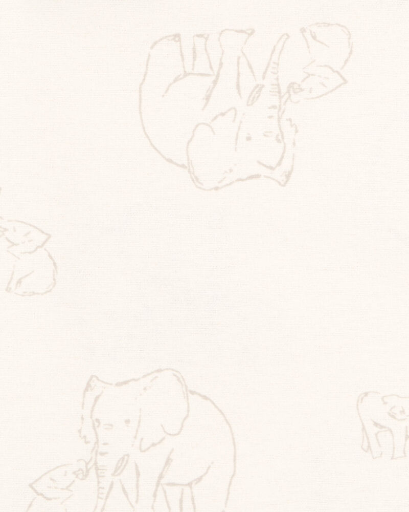 Bébé Emballage de 4 couvertures à emmailloter à motifs d’éléphants, image 5 sur 5 diapositives