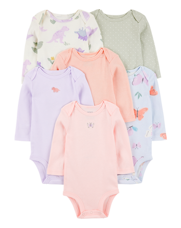 Baby 6-Pack Long-Sleeve Original Bodysuits, 