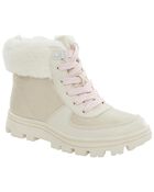Kid Faux Fur Hiking Boots, image 1 of 7 slides