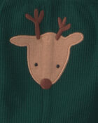 B&eacute;b&eacute; - Ensemble 2 pi&egrave;ces cache-couche manches longues &laquo;Baby's  First Christmas&raquo; et pantalon  &ndash; Ivoire/Vert, image 4 sur 4 diapositives