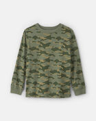 Gar&ccedil;ons - T-shirt manches longues &agrave; matif camouflage - Vert, image 1 sur 2 diapositives
