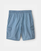 Gar&ccedil;ons - Short cargo en chambray - Bleu, image 2 sur 4 diapositives