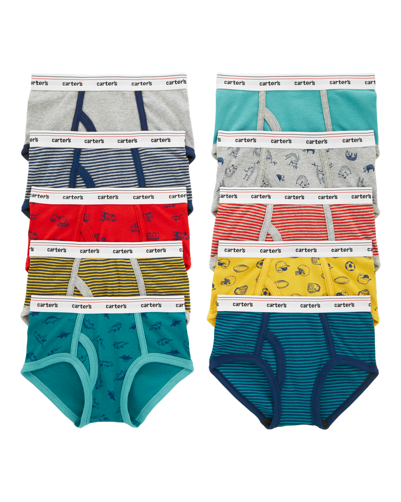 10-Pack Cotton Briefs, image 1 of 2 slides