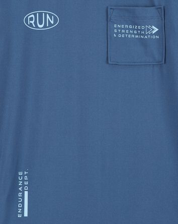 Enfant T-shirt à manches courtes de couleur unie - Bleu marine, 