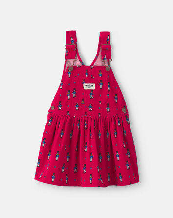 Toute-petit fille - Jupe-salopette en velours c&ocirc;tel&eacute; &agrave; motif Casse-noisette &ndash; Rouge, 