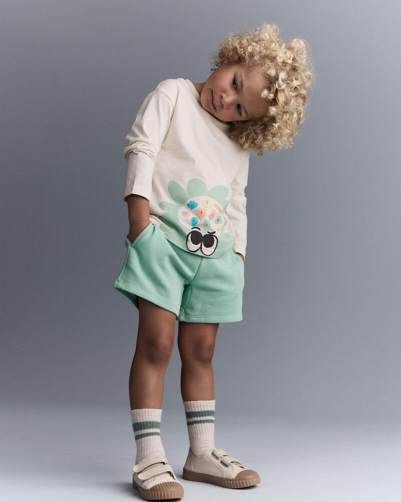 Toddler Mind Character Long-Sleeve Relaxed Graphic Tee - Cream, image 3 of 6 slides