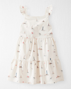 Toddler Organic Cotton Coastal-Print Dress, image 1 of 4 slides