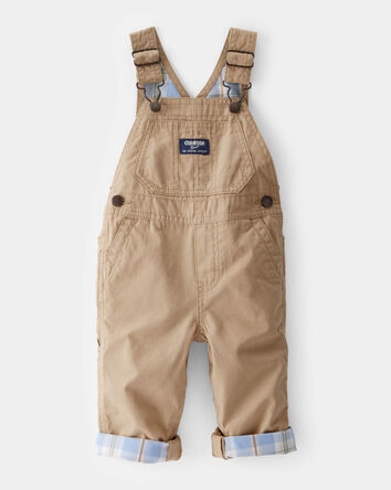 Baby Lightweight Canvas Overalls - Khaki, 