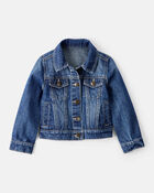 Toddler Girls Basic Denim Jacket, image 1 of 4 slides
