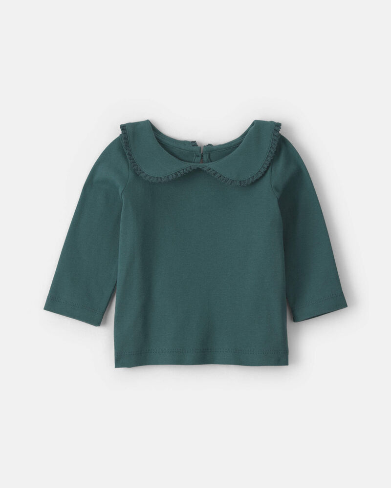 Baby Girl 3-Piece Floral Corduroy Long-Sleeve Dress Set - Green, image 3 of 6 slides