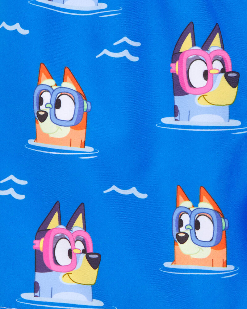 Toddler 2-Piece Bluey Rashguard & Swim Trunk Set, image 6 of 6 slides