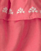 Baby Girl 2-Piece Solid Linen Sleeveless Top & Short Set - Pink/White, image 3 of 5 slides