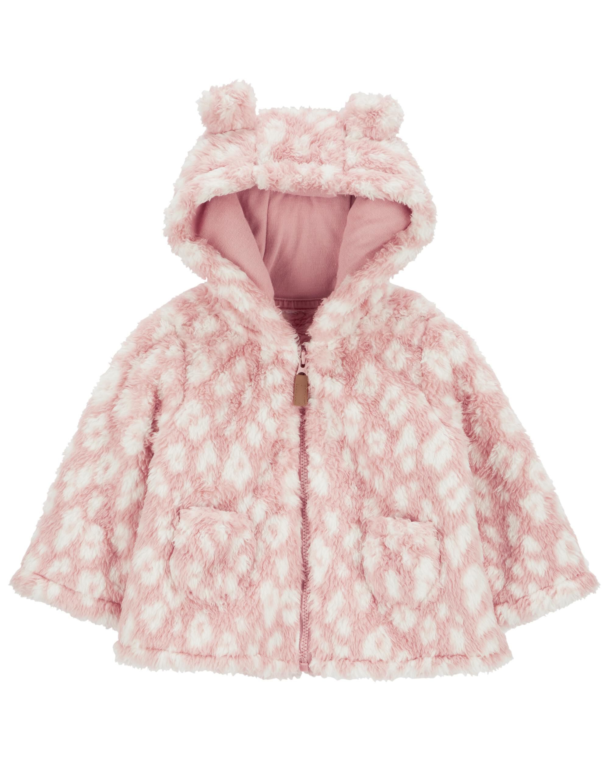 Pink sherpa cardigan sales