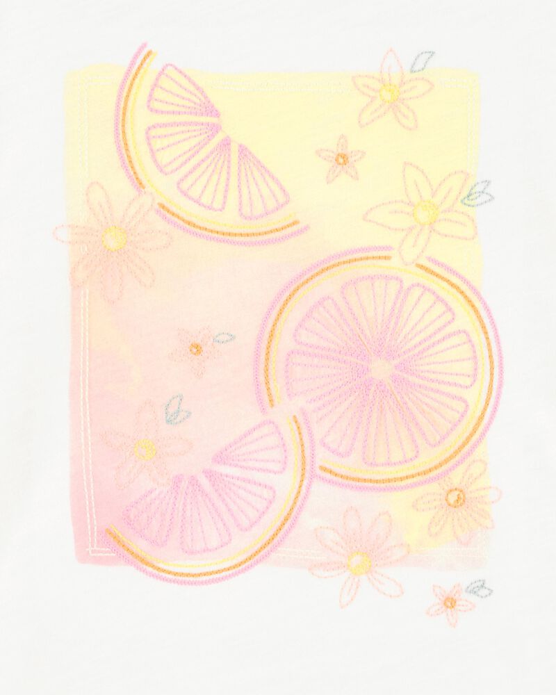 Kid Lemon Short-Sleeve Fashion Top - Cream, image 2 of 3 slides