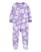 Baby 1-Piece Floral Fleece Footie Pyjamas, image 1 of 4 slides
