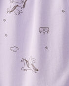 Baby Girl Unicorn Print Cotton Long-Sleeve Jumpsuit - Purple, image 2 of 3 slides