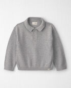 Toddler Boy Organic Cotton Sweater Knit Polo, image 1 of 4 slides